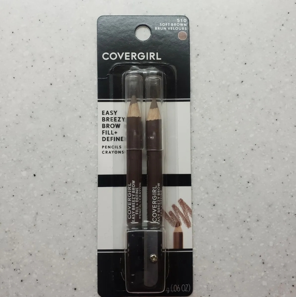 🆕️3/ 2-CoverGirl Cover Girl Easy Breezy Brow Eyebrow Pencils Soft Brown # 510